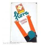 1930s Hungarian Flora Turpentine Soap Sign - SST