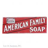 Kirk & Co American Family Soap SSP Porcelain Sign
