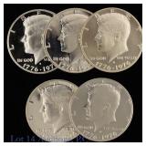 1976-S US Silver Prf Kennedy 50c *CAMEO Proof, 5