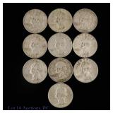 US 90%-Silver Washington 25c (ASW 1.8 Oz), 10