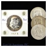 US Silver Franklin Half Dollars - Better Dates, 4