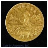 1853 US Rnd Calif. Indian Head 50c Gold Token