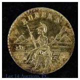 1885 Round California Gold 50 Cent Charm