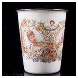1902 King Edward VII Coronation Enamel Beaker Cup
