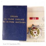Yugoslavian Order of Military Merit Medal, Cert.