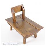 Samuel Wiswall Patent Model Wash Bench, 1860*