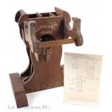 George Frear Patent Model Brick Machine, 1868 Chgo