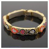 Micro Mosaic Millefiori Bracelet Floral Design