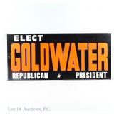 Goldwater President Campaign Political 3 FOOT Sign