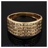 14K Yellow Gold Ring With Diamonds