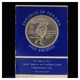 1970 Panama 92.5%-Silver Proof $5 Balboas Coin