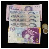 Israel, Mexico & Thai Banknotes & Coins (8)
