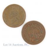 1863 US Civil War Tokens (2)