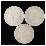 1880s, '82 & '82o Silver Morgan $1 ASW 2.2 Oz, 3