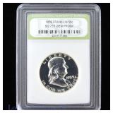 1959 US Silver Proof Franklin Half Dollar (INB)