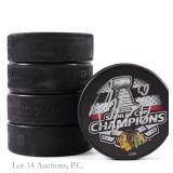 Chicago Blackhawks Signed Pucks (5)