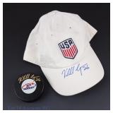Kendall Coyne Signed Puck & Cap  'AS IS'