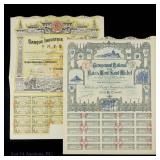 1920s French Stock Certificates w/ Coupons (2)
