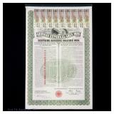 1924 German External Loan Certificate w/ Coupons