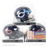 Chicago Bears Signed Mini Helmets (3) **