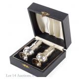 Sterling Silver Salt & Pepper Shakers In Box