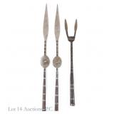 African Tribal Forged Iron Spear Heads (3)