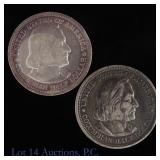 1892 & 1893 USA 90%-Silver Columbian Expo 50c (2)