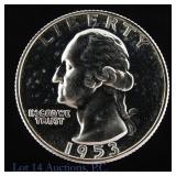 1953 (P) Silver Proof Washington 25c (SE R-2.4)