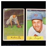 1954 Bowman N. Fox & J. Garagiola Baseball Cards