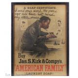1890s Kirk & Co's American Family Soap Ad Poster