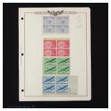 1941-1949 USPO Airmail 4-Stamp Blocks UNUSED (4)