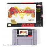 Super Nintendo Shadowrun Game With Box