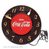 1950s Drink Coca-Cola Telechron Advert Wall Clock