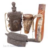 Handmade African Goods (Drum, Headrest, More)