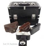 Aluminum Camera Case & Vintage Cameras