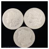1883s, '02 & '04 Silver Morgan $1 ASW 2.2 Oz, 3