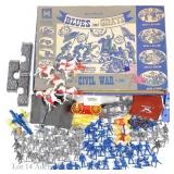 1960's Blues and Grays Toy Set, Original Box