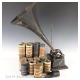 Edison Gem 'B' Phonograph w/ Cylinders