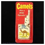 1950's Era Camels Cigarette Tin Thermometer