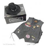 Harley Davidson Cowboy Hat & Ladies' Leather Vest