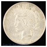 1926-S USA Silver Peace Dollar (AU+)
