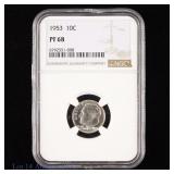 1953 US Silver Roosevelt 10c (NGC PF 68)