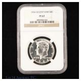 1964 US Silver Kennedy 50c (NGC PF 67 Accent Hair)