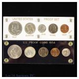 1954 & 1955 US 90%-Silver 5-Coin Sets (2)