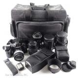 Minolta Maxxum 7000i Camera + Lenses Flashes