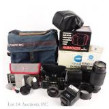 Minolta X-700 Camera, Lenses, Flash, Bag