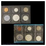 1963 US 90%-Silver Proof/Mint 5-Coin Sets OGP (2)