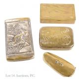 Antique Brass Vesta Cases / Match Safes