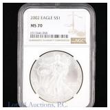 2002 (P) American Silver Eagle $1 (NGC MS70)