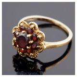 10k Yellow Gold & Garnet Ring